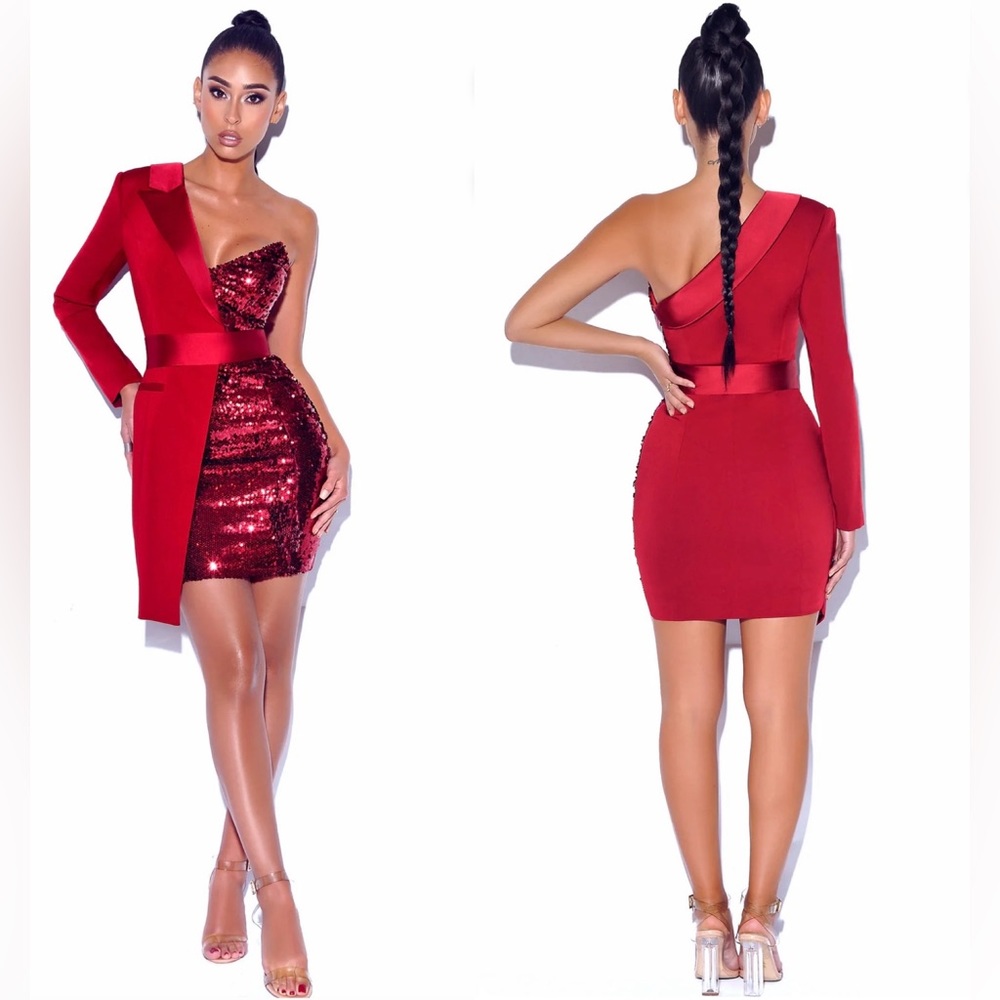 Half Blazer Sweetheart Dress